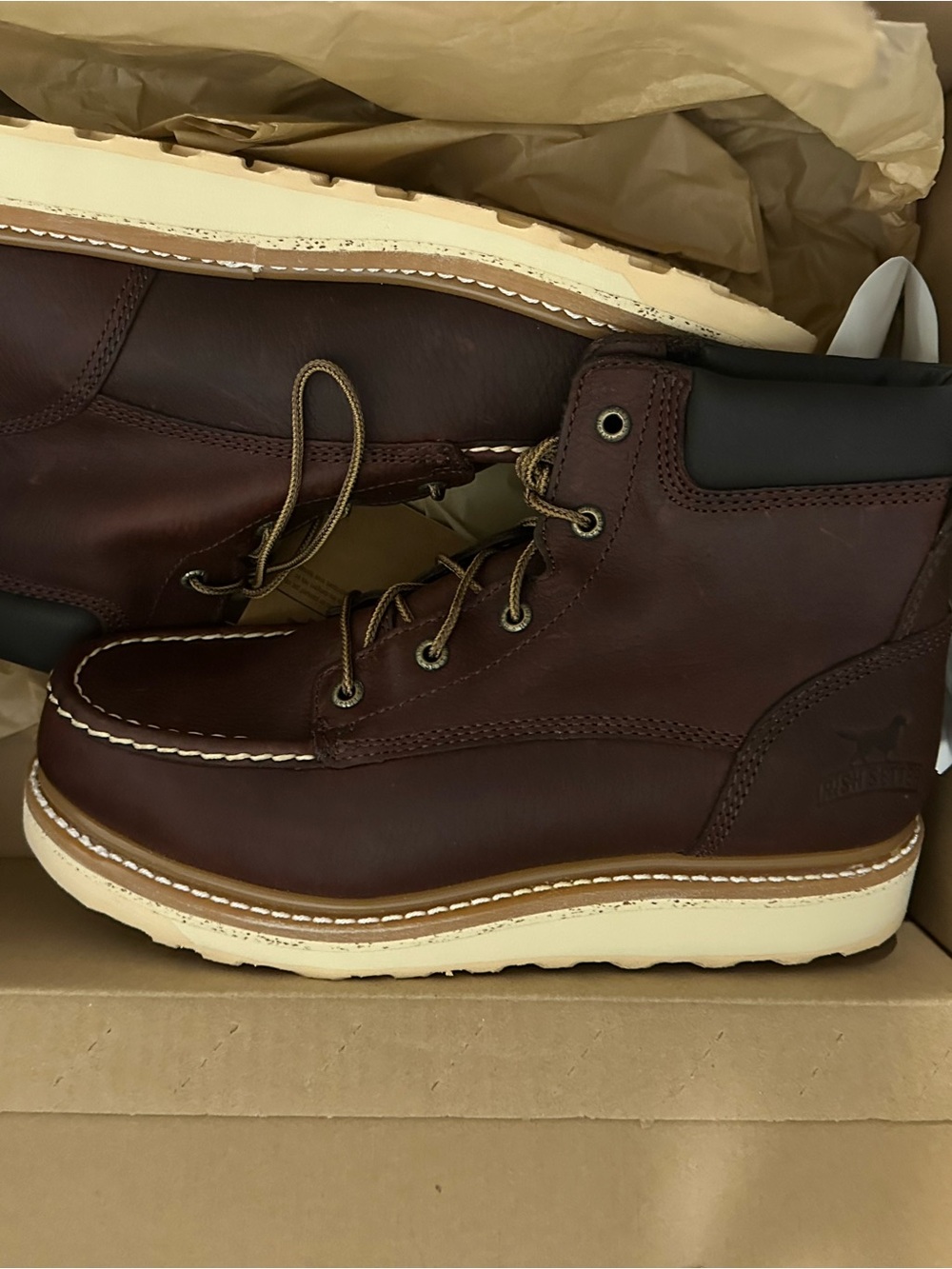 Red Wing Shoes Men's Dark Brown Leather Boots Ashby Irish setter - Picture 7 of 12